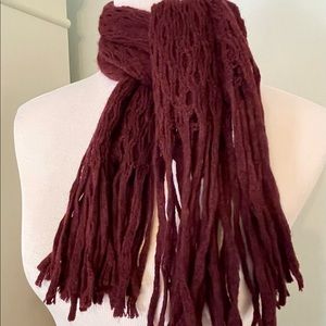 Cute Burgundy Knit Scarf